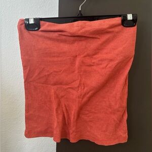 Aerie Ribbed Strapless Tube Top - Rust / Burnt Orange - Size S